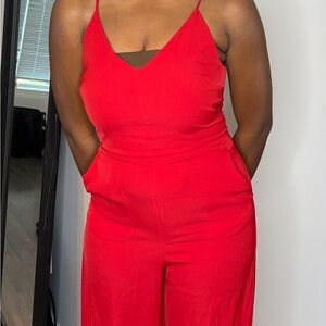 Red jumpsuit